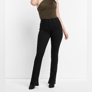 EXPRESS BLACK MID RISE SKYSCRAPER JEANS - Like a Baby Boot Size 8